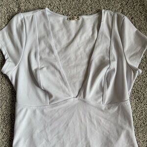 Free People White Bodysuit